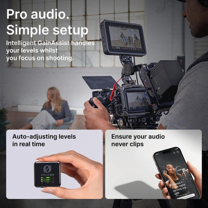 RØDE Wireless PRO Compact Wireless Microphone System with Timecode, 32-bit Float On-board Recording, 2 Lavalier Microphones and Smart Charge Case for Filmmaking and Content Creation