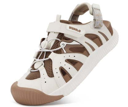KuaiLu Womens Orthopedic Closed Toe Walking Sandals with Arch Support