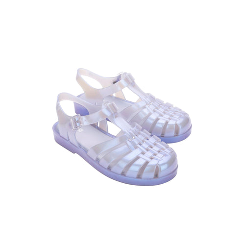 Melissa Possession Jelly Sandals for Women - The Original Jelly Shoes, Fisherman's Sandals with Adjustable Strap and Side Buckle, Pearly Blue