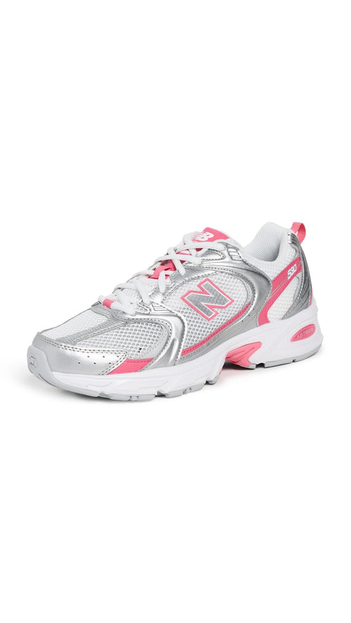 New Balance Unisex 530 Silver Metallic/Dragon Berry