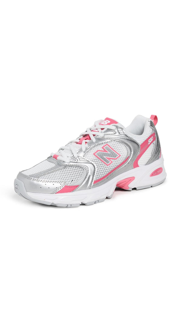 New Balance Unisex 530 Silver Metallic/Dragon Berry
