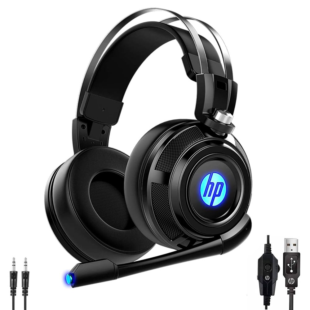 HP Headset Gamer, Black 1 P2+USB H200, Drive 50mm, LED, 8AA04AA