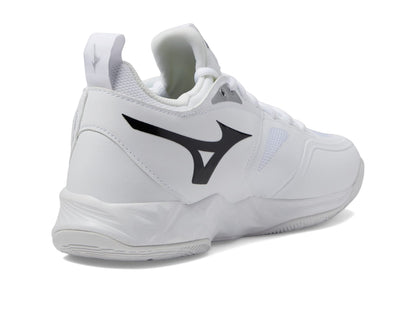 Mizuno Women's Wave Dimension Volleyball Shoe, White-Black