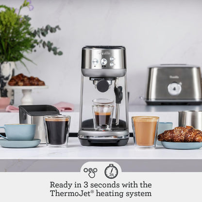 Breville Máquina de Espresso Bambino BES450BSS (Acero Inoxidable Cepillado)