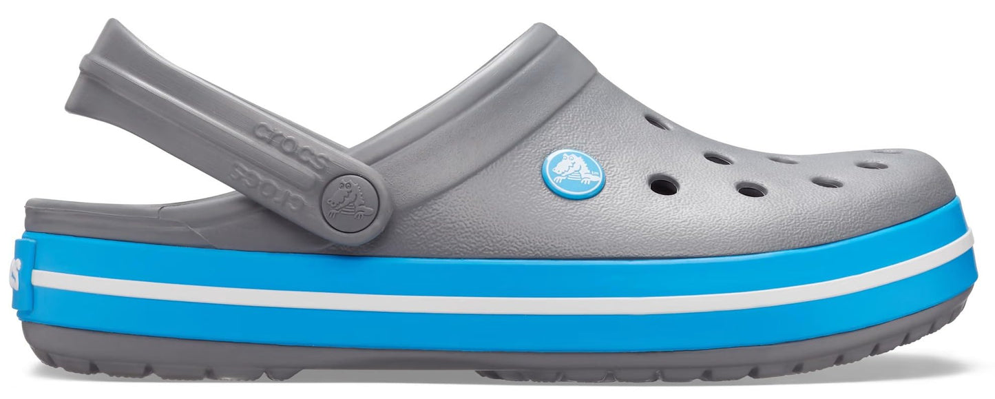 Crocs Zueco Unisex Crocband (Carbón/Océano / Talla 8 Mujer/6 Hombre)