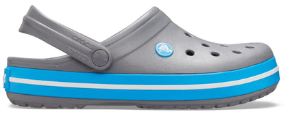 Crocs Zueco Unisex Crocband (Carbón/Océano / Talla 8 Mujer/6 Hombre)