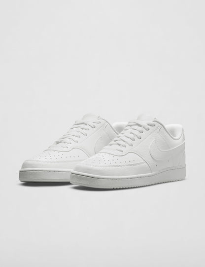 Nike Women's Court Vision Low Next Nature Shoes, White/White-White