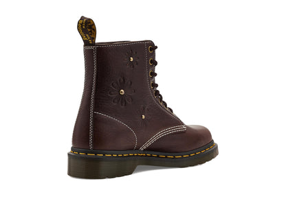 Dr. Martens Womens 1460 Pascal Flower Dark Brown