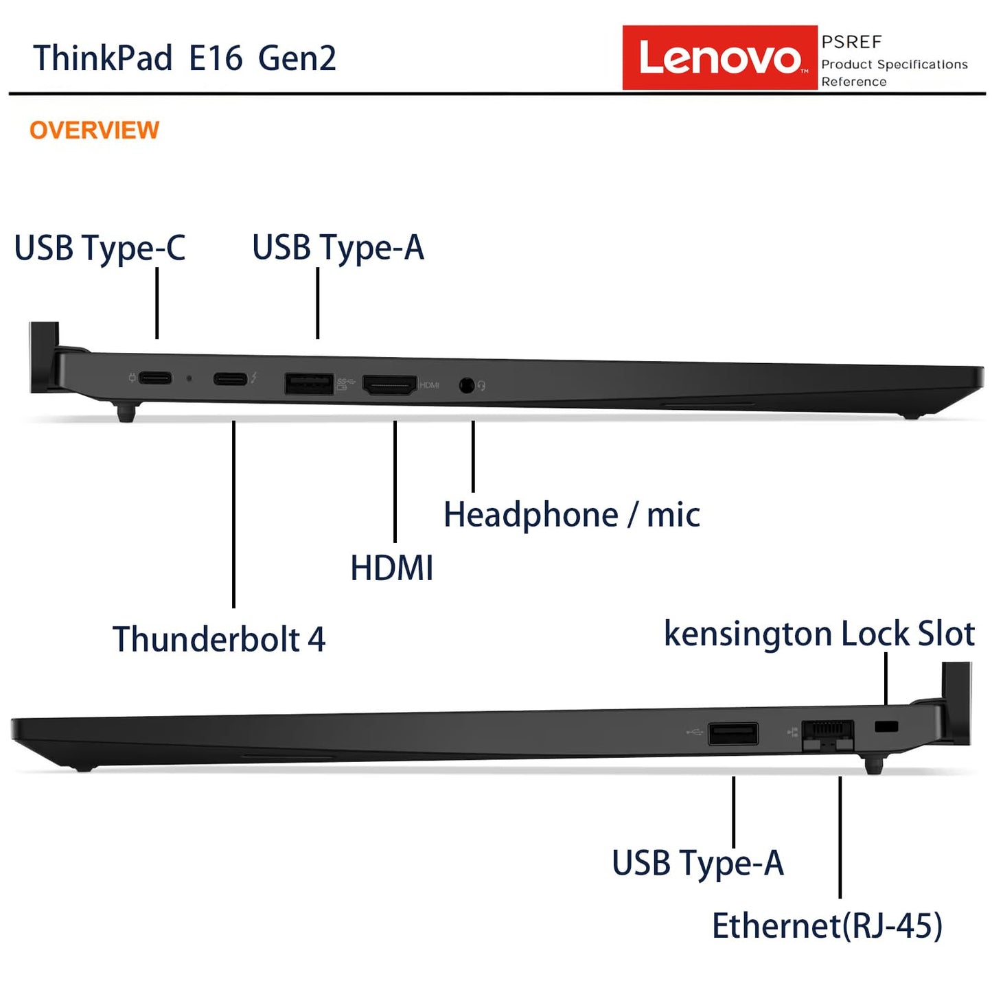 Lenovo Laptop de Negocios ThinkPad E16 Gen 2 (1TB SSD)