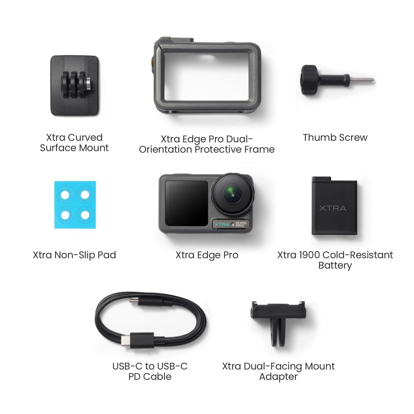 Xtra Edge Pro Action Camera - 1/1.3" Sensor, 65ft Waterproof, 216-Min Battery, 4K/120fps Night Video, Smart Tracking, 32x Slow Motion for Outdoor Sports Vlogging Camera
