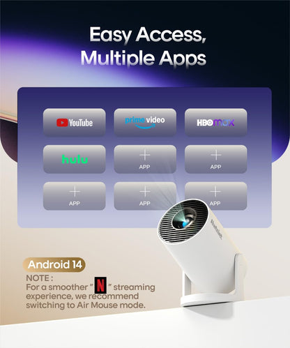 Alwtniet HY300Pro Mini Proyector Inteligente (Soporte 4K)