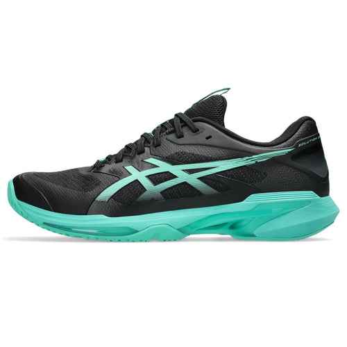 ASICS Men's Solution Speed FF 4 Tennis Shoes, Black/Aurora Green