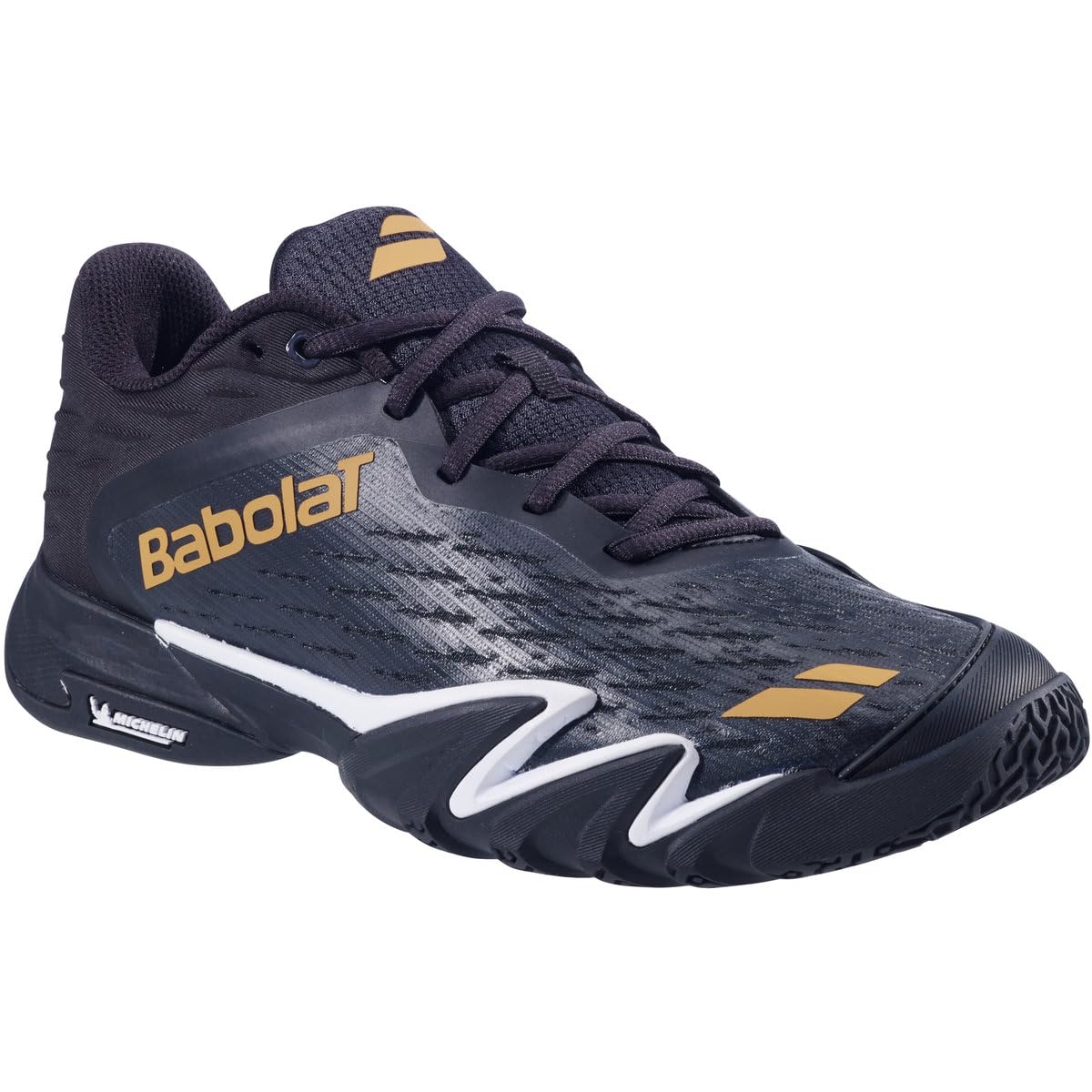 Babolat Men’s Premura 3 Padel Shoes, Black/Gold (Men's US Size 8.5)