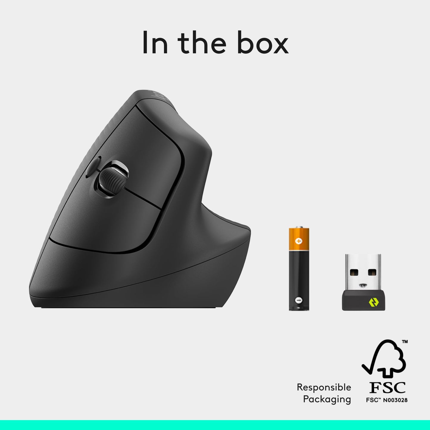 Logitech Ratón Ergonómico Vertical Lift (Inalámbrico / Grafito)