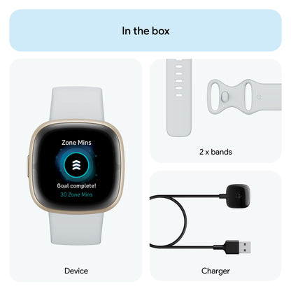 Fitbit Sense 2 Reloj Inteligente Avanzado de Salud y Fitness (Blue Mist/Pale Gold)