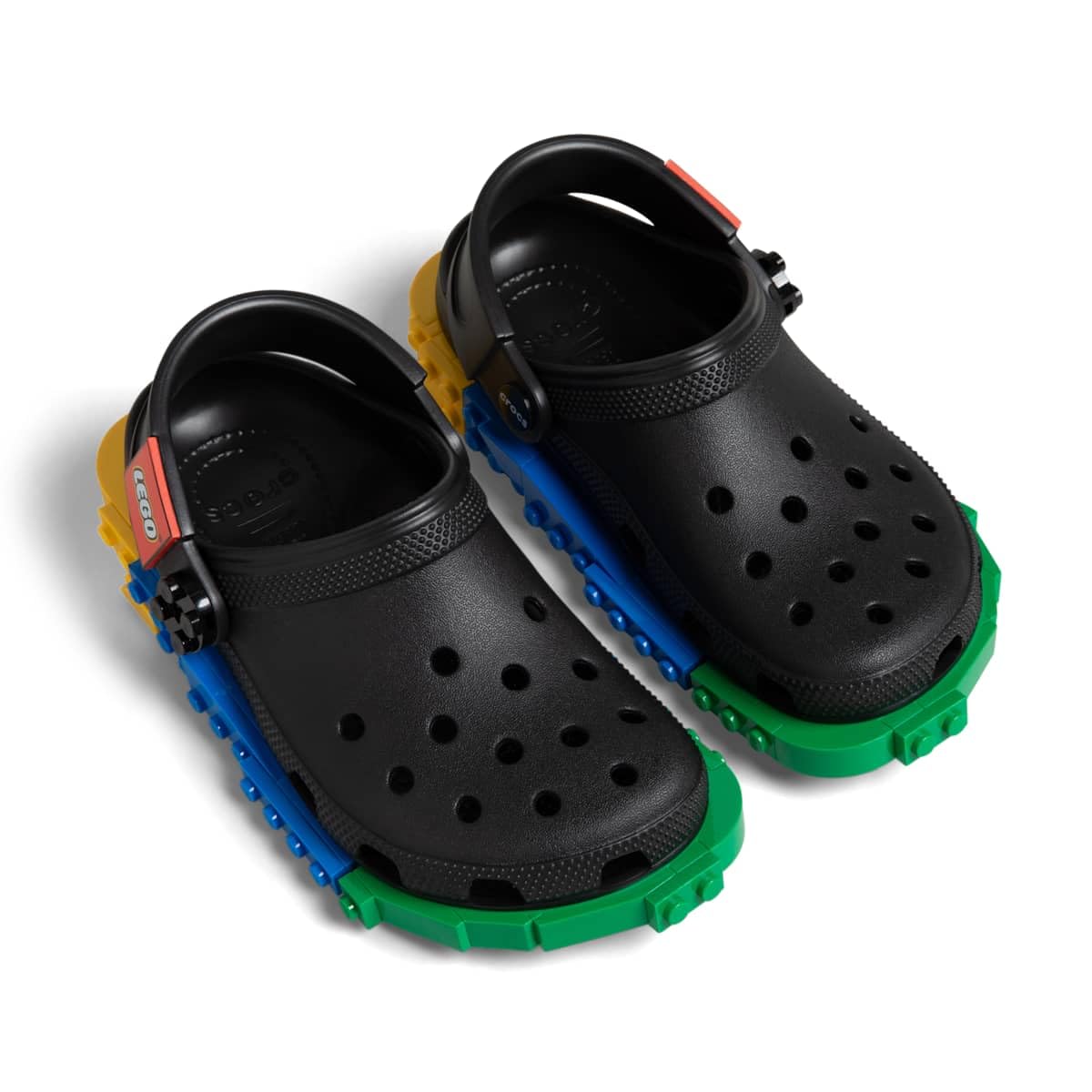 Crocs Unisex-Child Classic LEGO System Clogs, LEGO Shoes for Kids, Black
