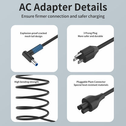 Cargador de Laptop para HP de Punta Azul (45W)