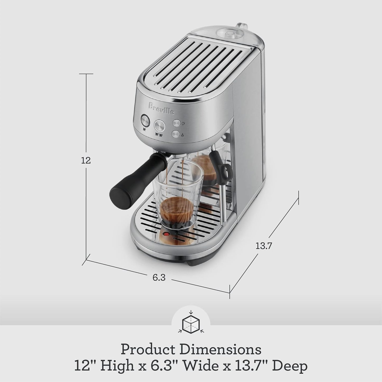 Breville Máquina de Espresso Bambino BES450BSS (Acero Inoxidable Cepillado)