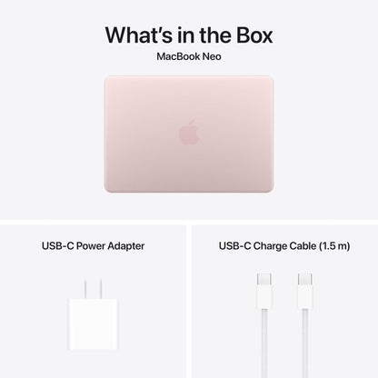 Apple 2026 MacBook Neo 13-inch Laptop with A18 Pro chip: Built for AI and Apple Intelligence, Liquid Retina Display, 8GB Unified Memory, 512GB SSD Storage, 1080p FaceTime HD Camera, Touch ID; Blush