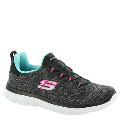 Skechers womens Summits-quick Getaway Sneaker, Black/Light Blue
