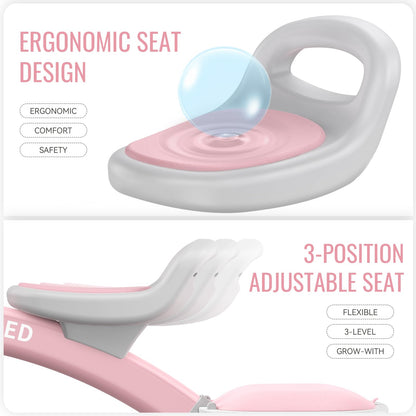 SEREED Triciclo para Niños Pequeños con Iluminación Colorida (Pink)