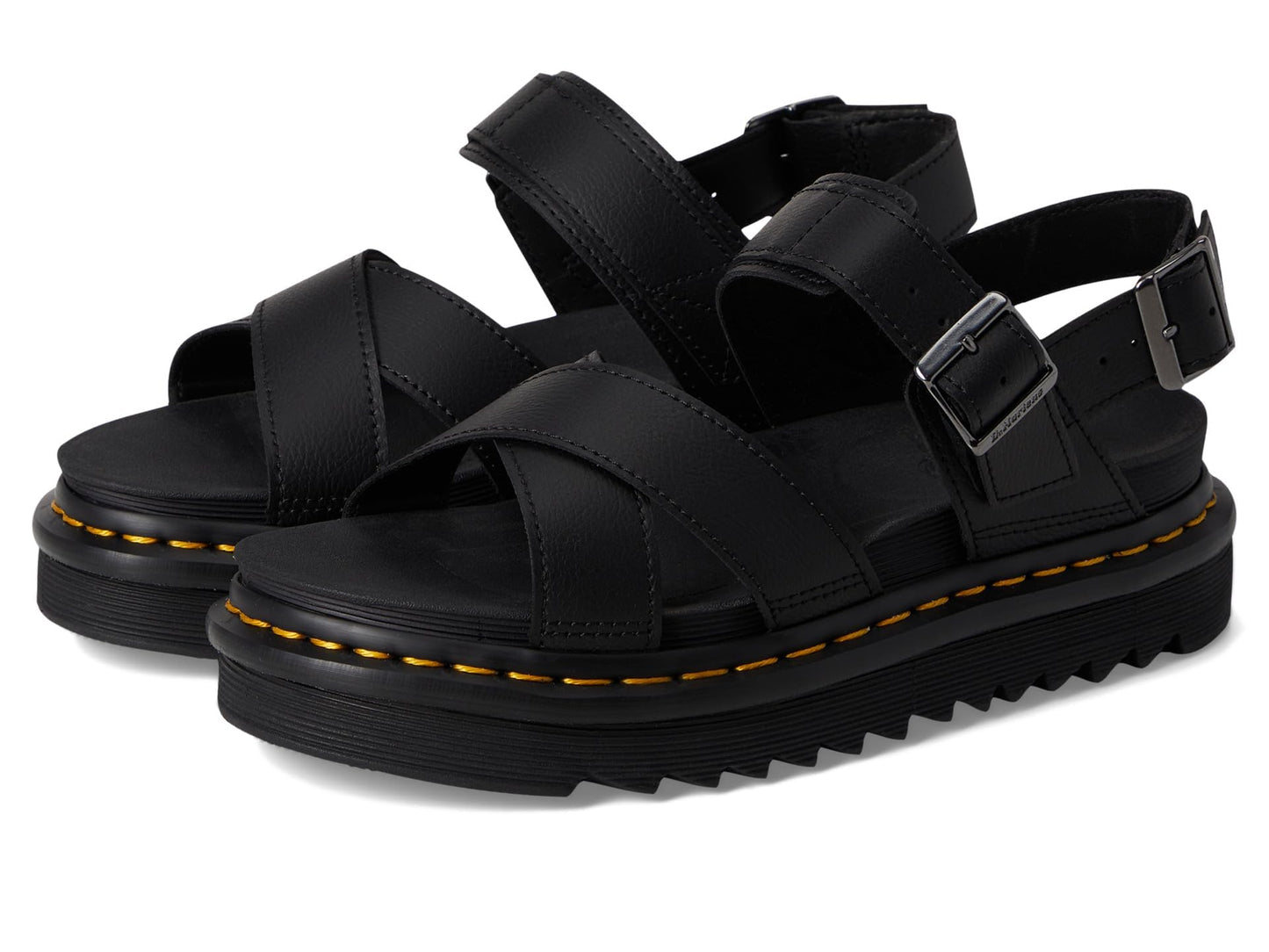 Dr. Martens Women's Voss II Sandal, Black Athena Leather