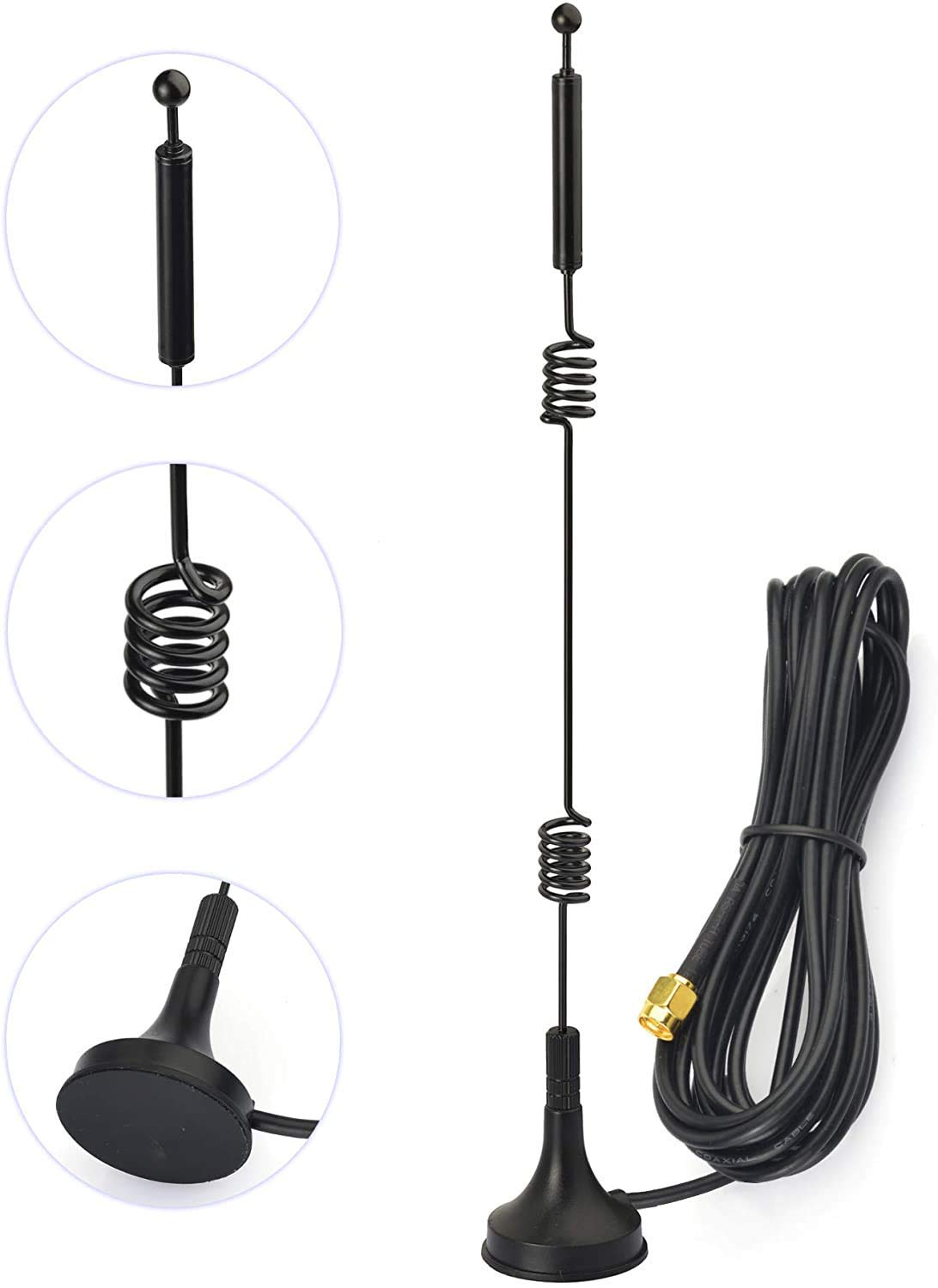 Bingfu Antena de Doble Banda WiFi de Base Magnética (Paquete de 4)