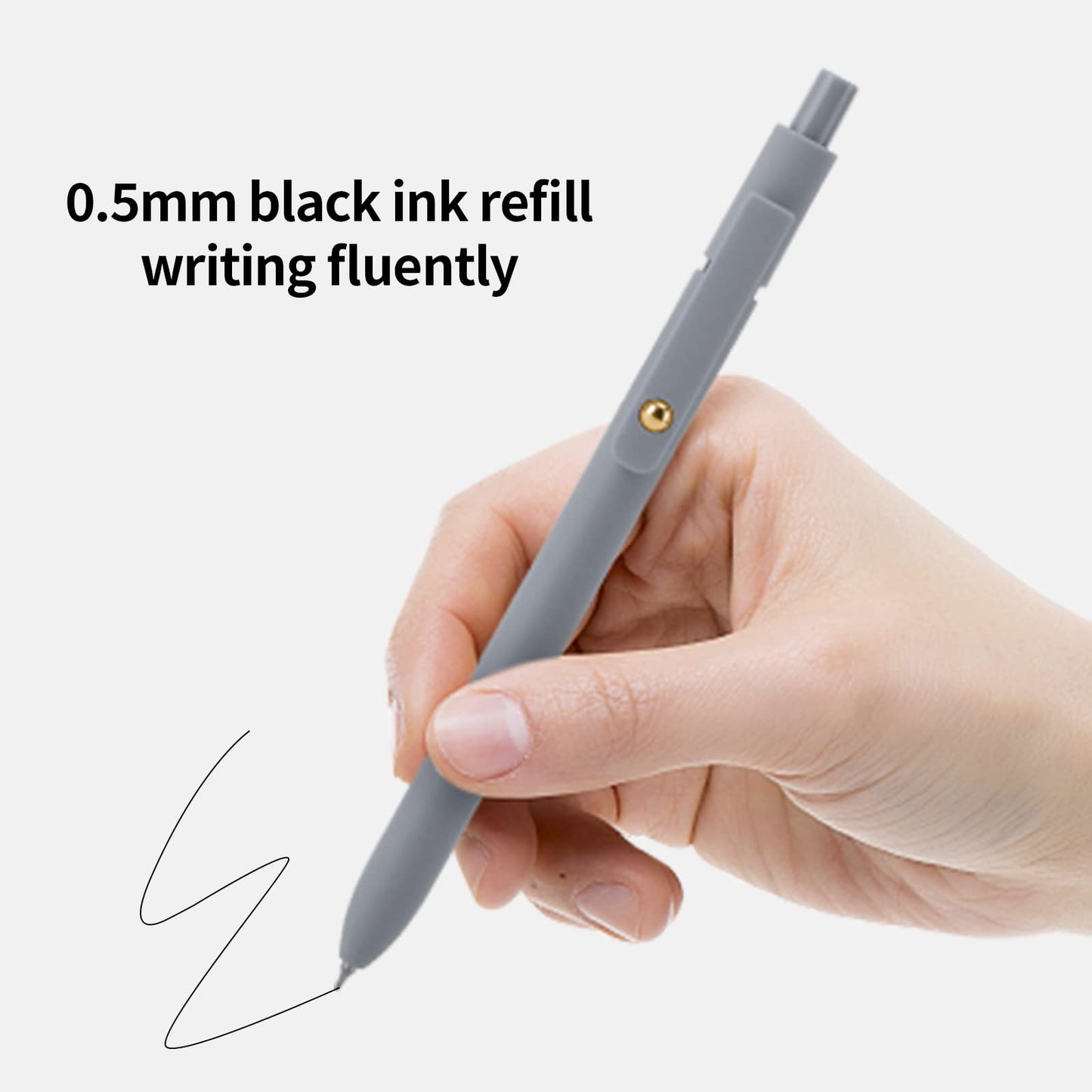 Ddaowanx Bolígrafos de Gel (Paquete de 6 / Tinta Negra)