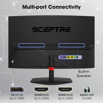 Sceptre Monitor Curvo Gaming 24" (Machine Black)