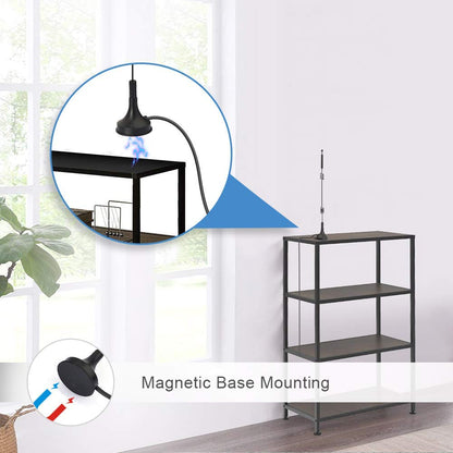 Bingfu Dual Band WiFi 2.4GHz 5GHz 5.8GHz 9dBi Magnetic Base MIMO RP-SMA Male Antenna 4-Pack for WiFi Router Wireless Network Card USB Adapter Security IP Camera