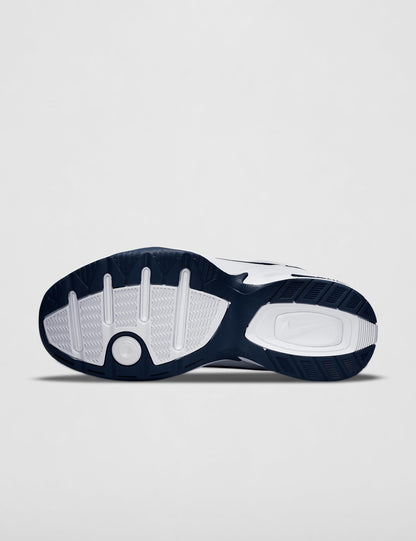 Nike Men's NIKE AIR MONARCH IV (4E) RUNNING SHOES -11; White / Metallic Silver-Midnight Navy