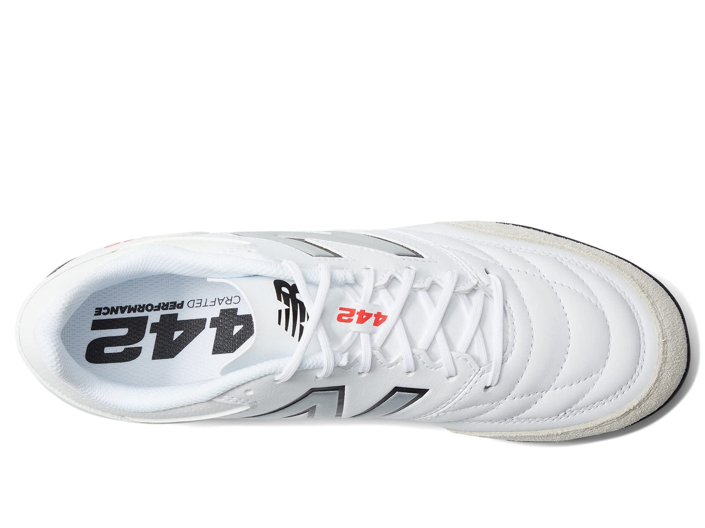 New Balance Men's 442 V2 Team TF Soccer Shoe, White/Black