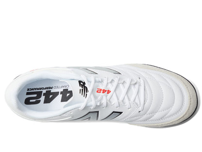 New Balance Men's 442 V2 Team TF Soccer Shoe, White/Black