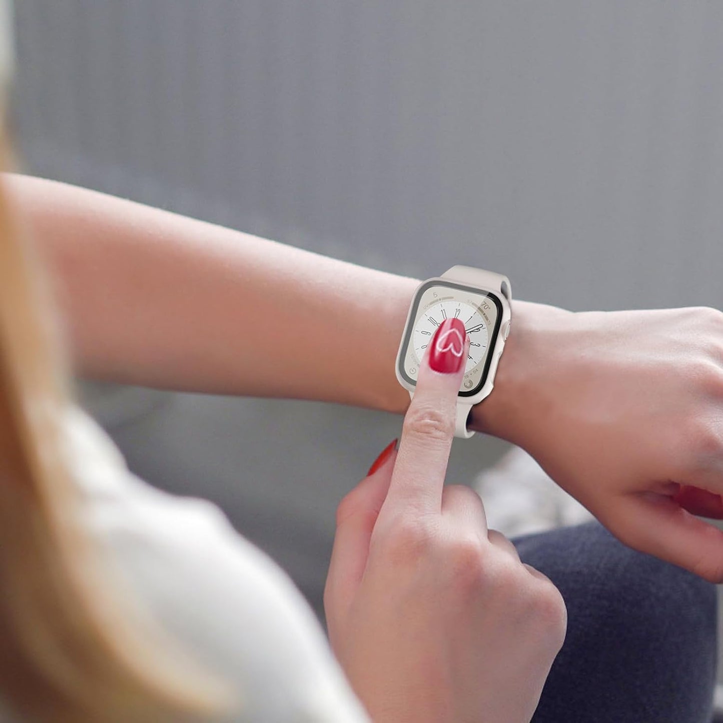 QCKANLJ Fundas y Protector de Pantalla para Apple Watch de 44mm (Paquete de 6)