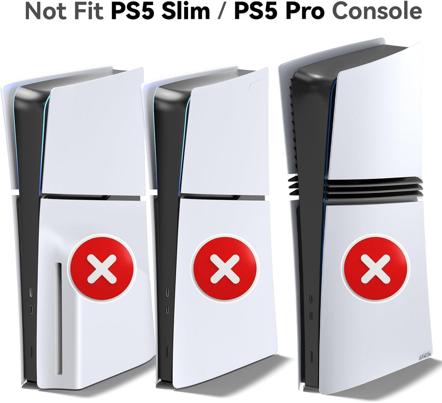 OIVO PS5 Horizontal Stand and Cooling Station with 3-Level Cooling Fan, Dual PS5 Controller Charger for PlayStation 5 Controller, Horizontal PS 5 Cooling Stand(Not for PS 5 Slim/Pro)