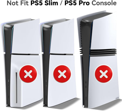 OIVO PS5 Horizontal Stand and Cooling Station with 3-Level Cooling Fan, Dual PS5 Controller Charger for PlayStation 5 Controller, Horizontal PS 5 Cooling Stand(Not for PS 5 Slim/Pro)