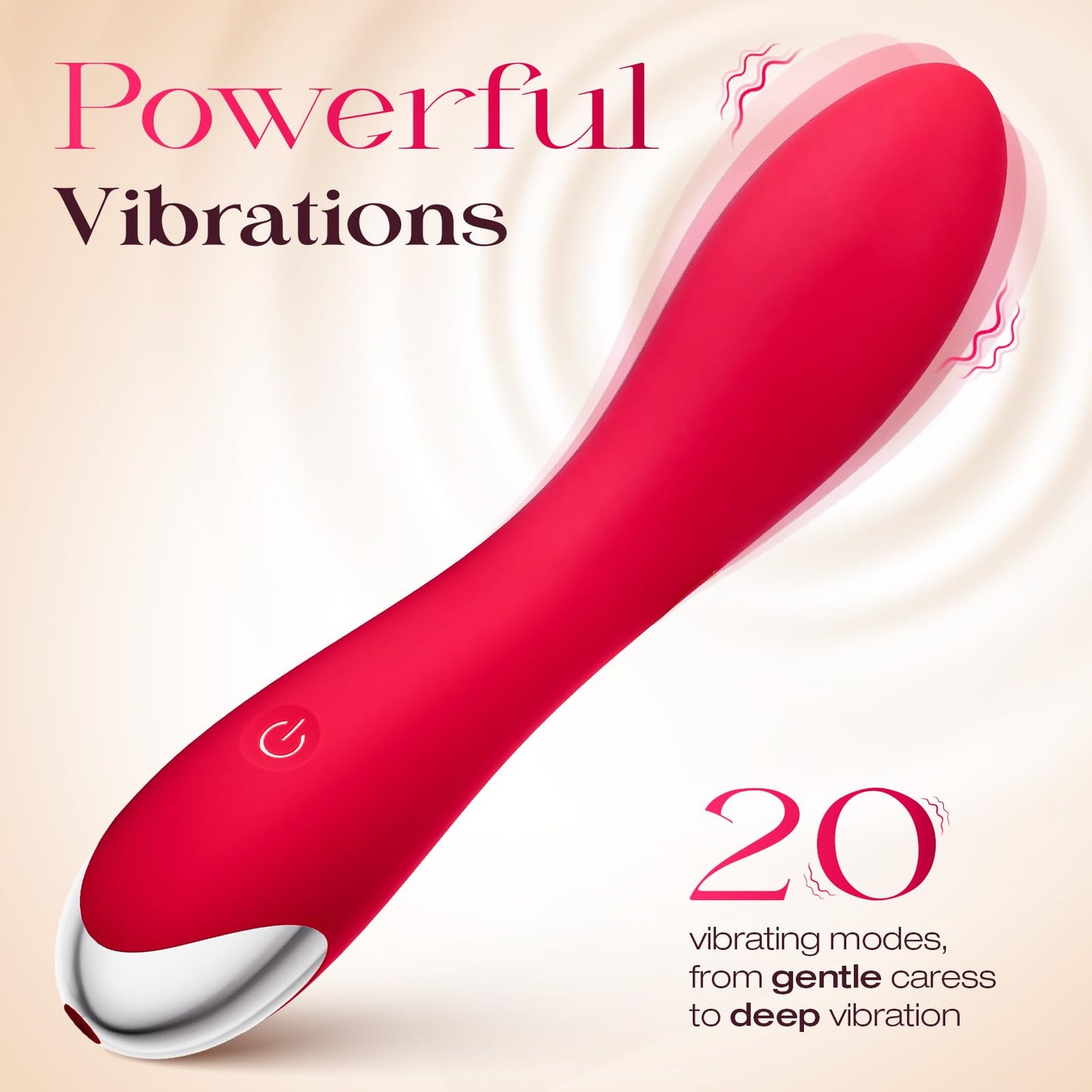 MOOLIGIRL Set de Vibrador del Punto G a Prueba de Agua (Red)