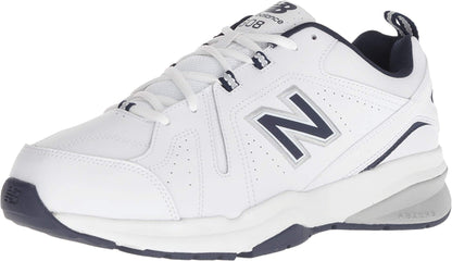 New Balance Men's 608 V5 Casual Comfort Cross Trainer, White/Navy