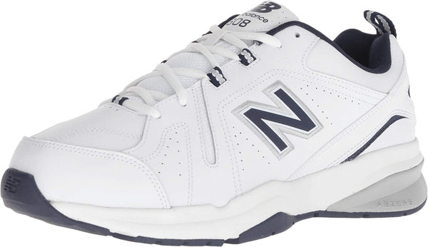 New Balance Men's 608 V5 Casual Comfort Cross Trainer, White/Navy
