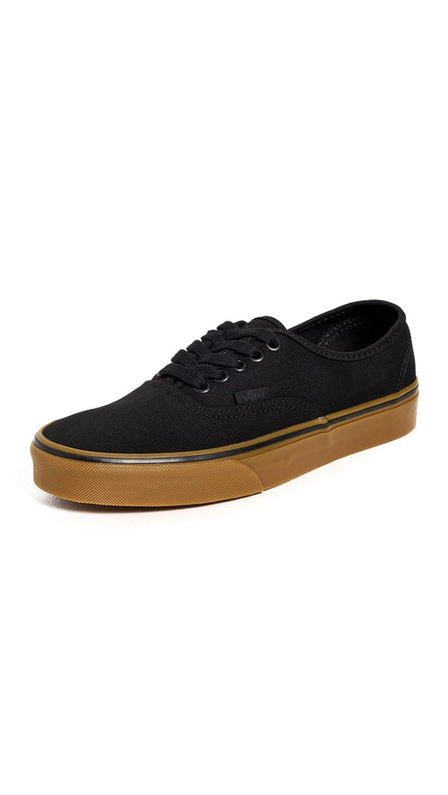 Vans Unisex Authentic Unisex Sneakers, Black/Black/Gum