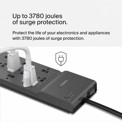Belkin Regleta Protectora contra Sobretensiones de 12 Salidas (Cable de 8ft)