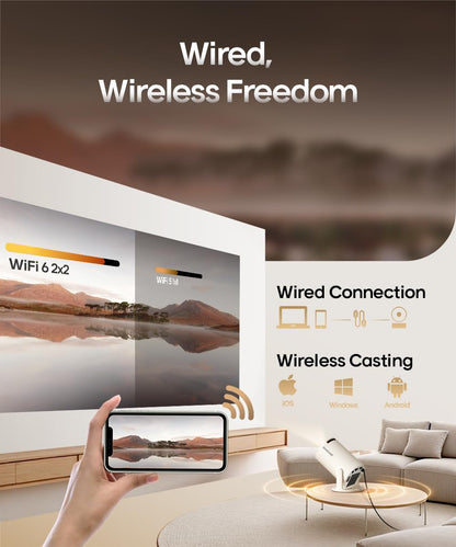 Alwtniet HY300Pro Mini Proyector Inteligente (Soporte 4K)