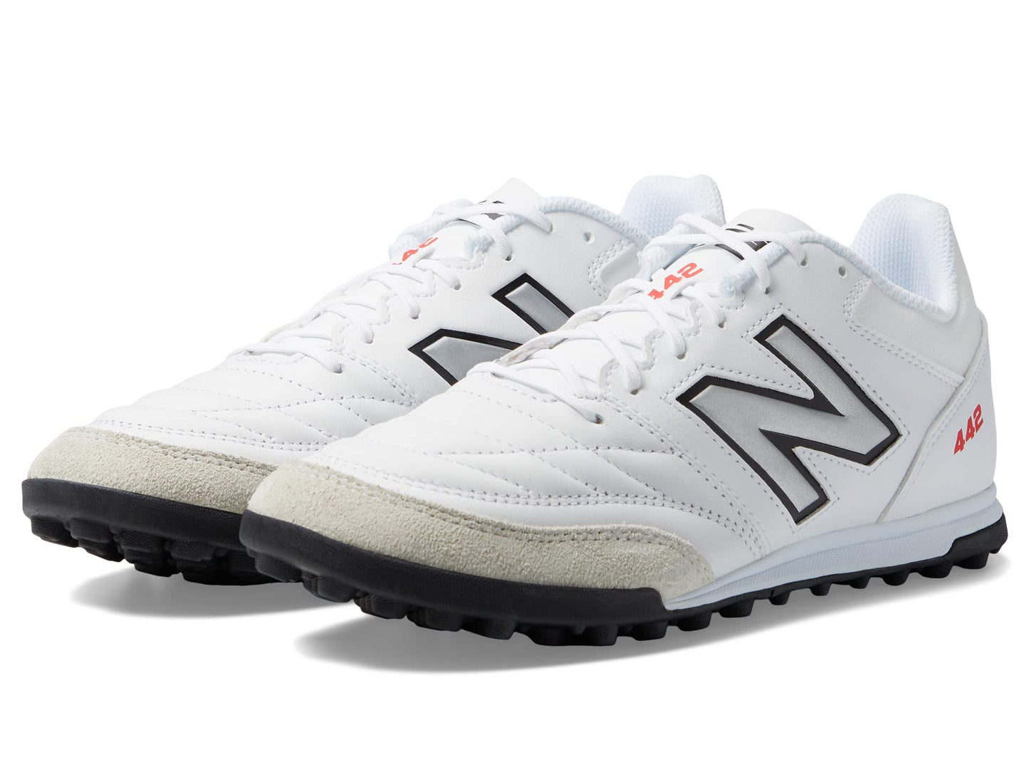 New Balance Men's 442 V2 Team TF Soccer Shoe, White/Black