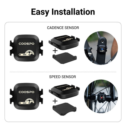 COOSPO Sensor Inalámbrico de Velocidad y Cadencia para Bicicletas