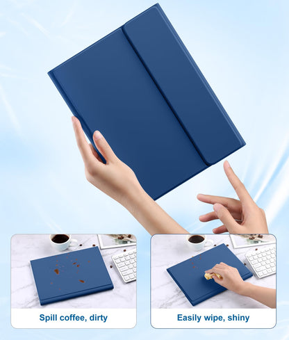 Harvopu Funda con Teclado para iPad 11ª/10ª Gen (Azul Marino)