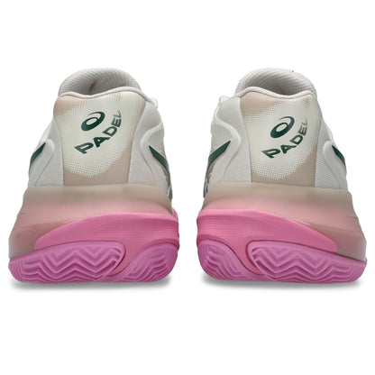 ASICS Women's Gel-Resolution X Padel Tennis Shoes, Soft Oat/Jewel Green