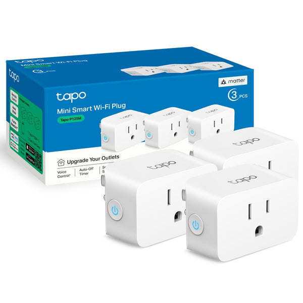 TP-Link Tapo Enchufe Inteligente P125M (Pack de 3 / Blanco)