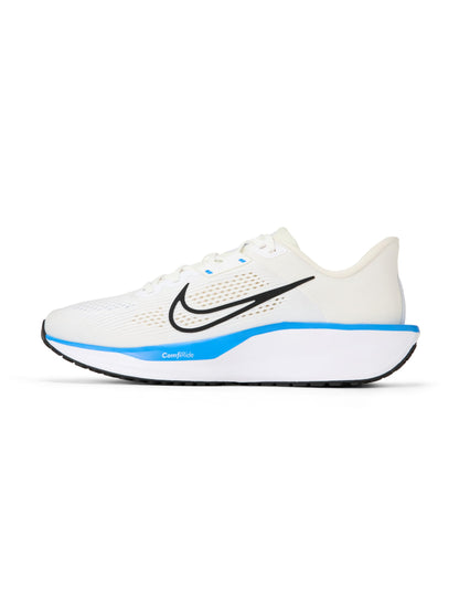 Nike Men's Quest 6 Road Running Shoes, White/Black-Blue Hero-Football Grey