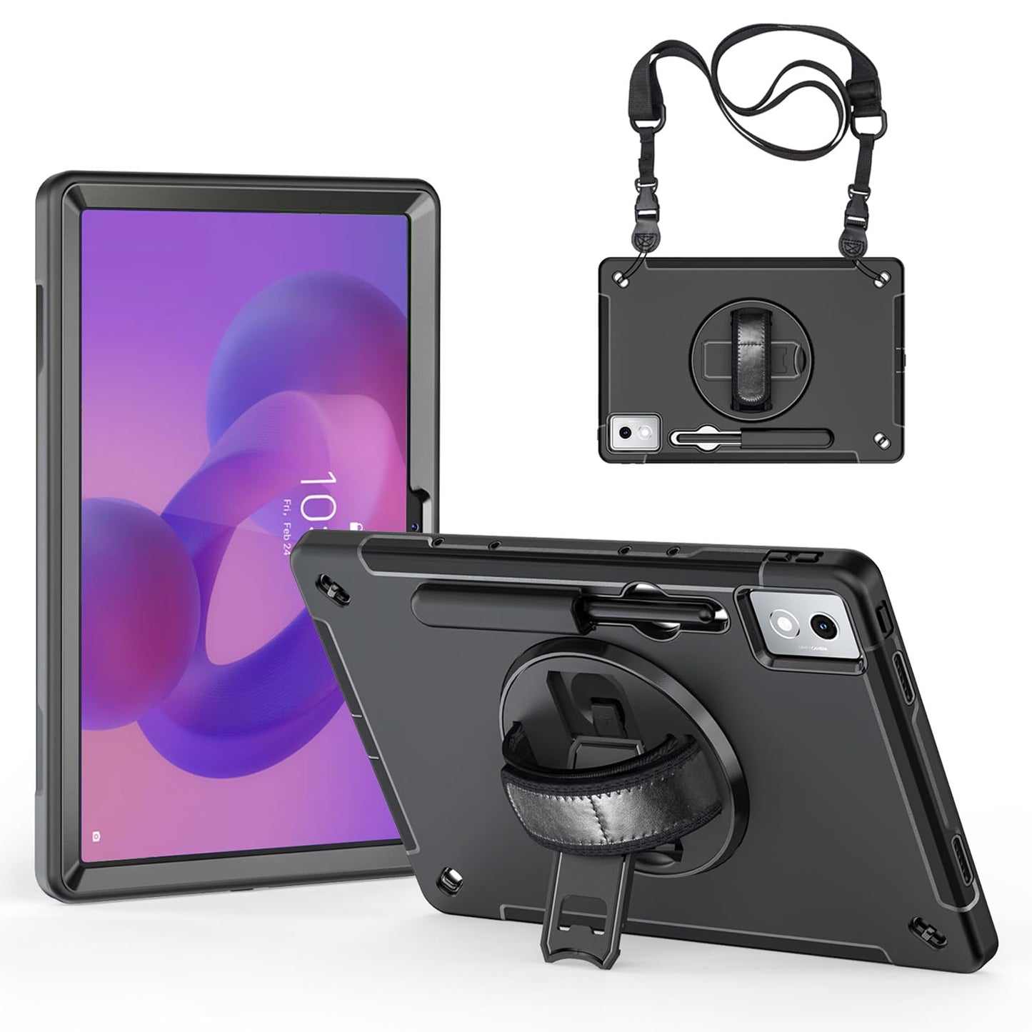 Junfire Funda Protectora Antigolpes para Lenovo Idea Tab Pro 12.7" 2025 (Negro)