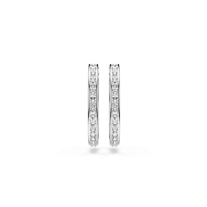 Swarovski Pendientes de Aro Sommerset (Plateado / Cristales Blancos)